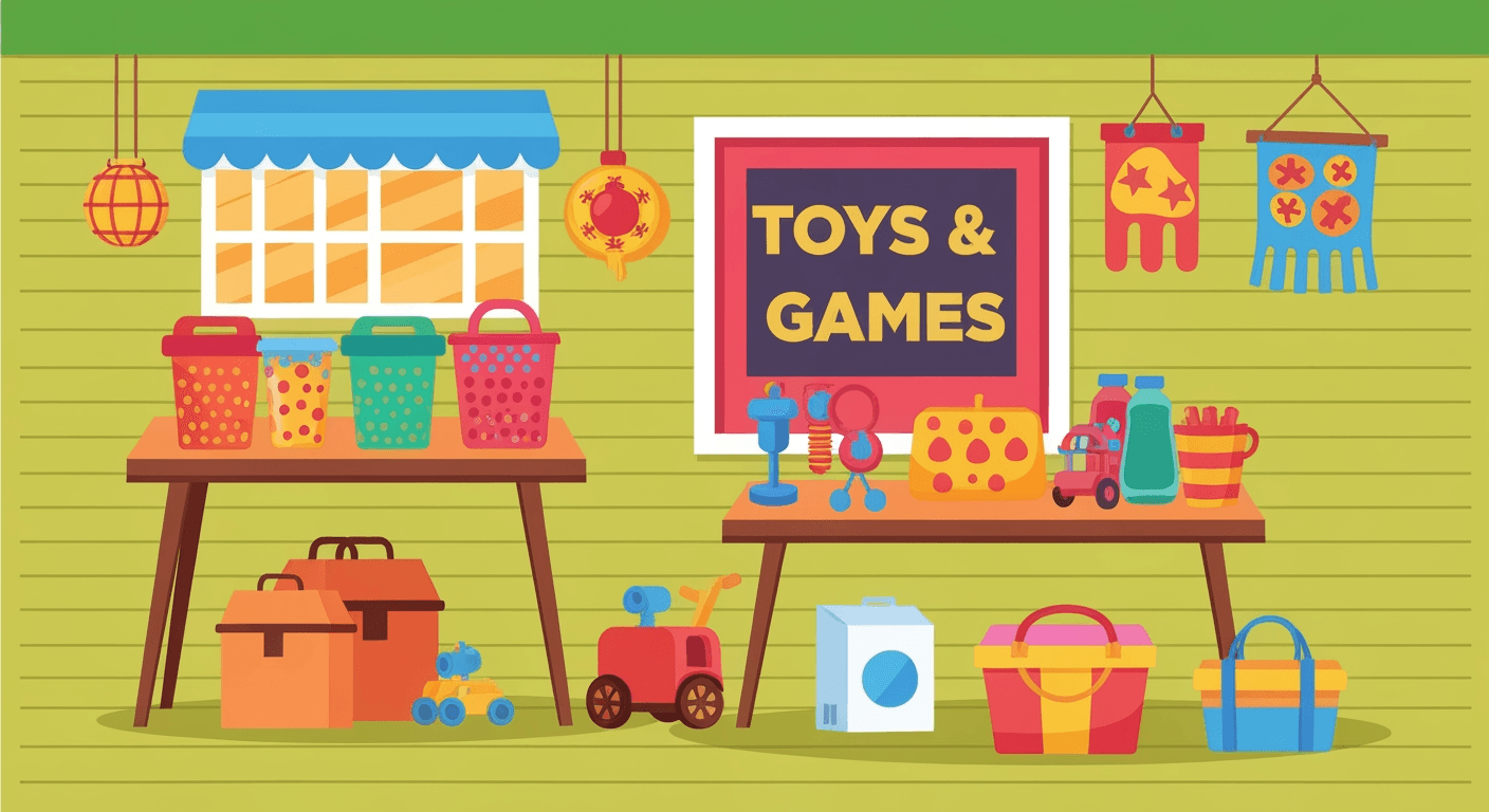 AI-generated illustration of a garage sale