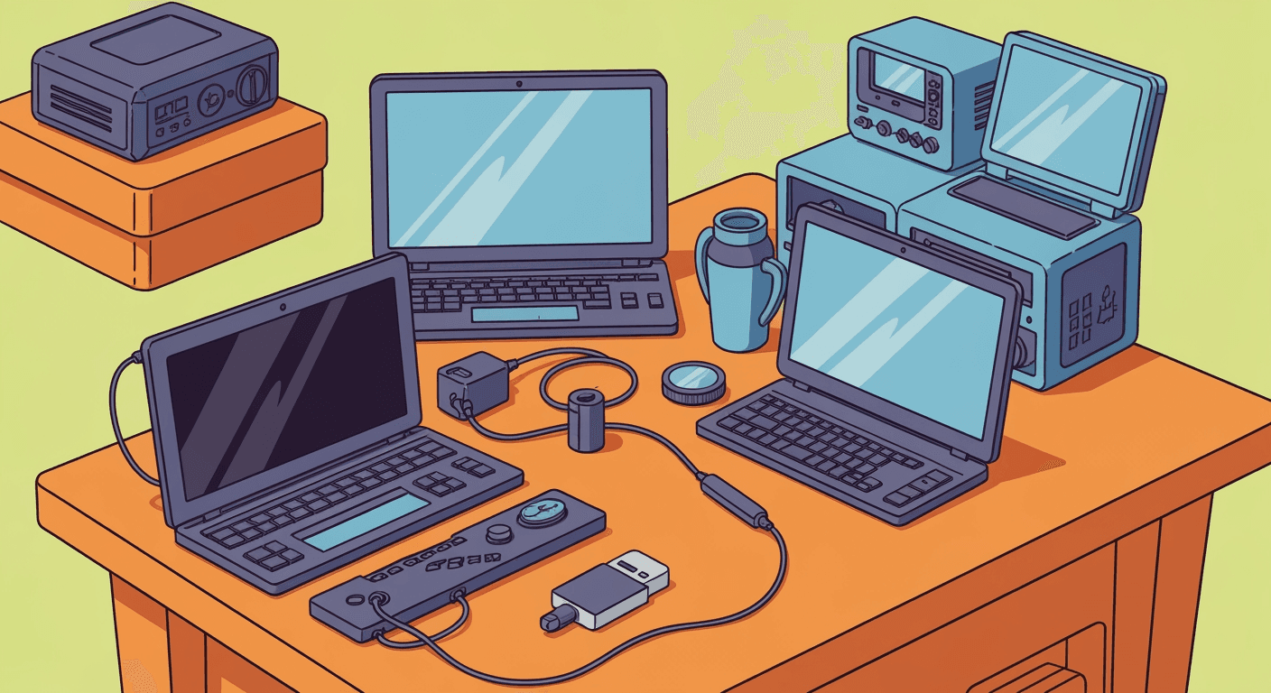 AI-generated yard sale illustration