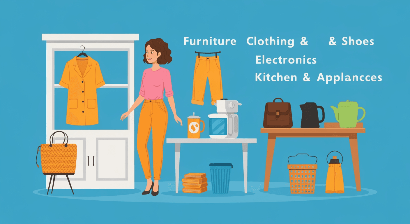 AI-generated illustration of a garage sale