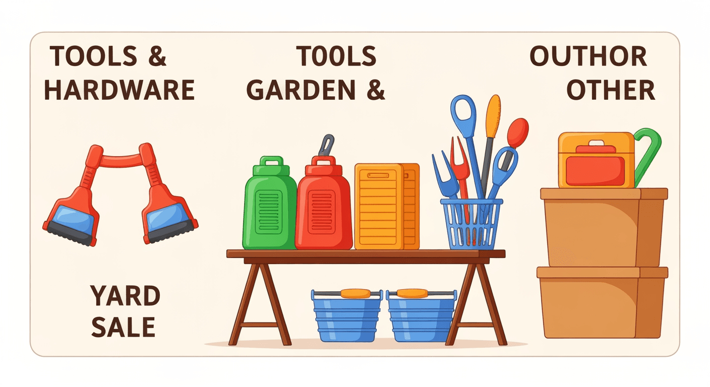 AI-generated illustration of a garage sale