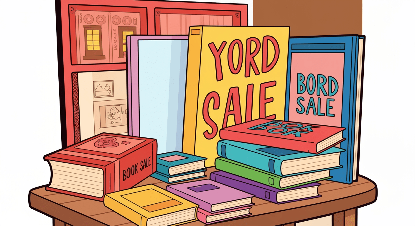 AI-generated illustration of a garage sale