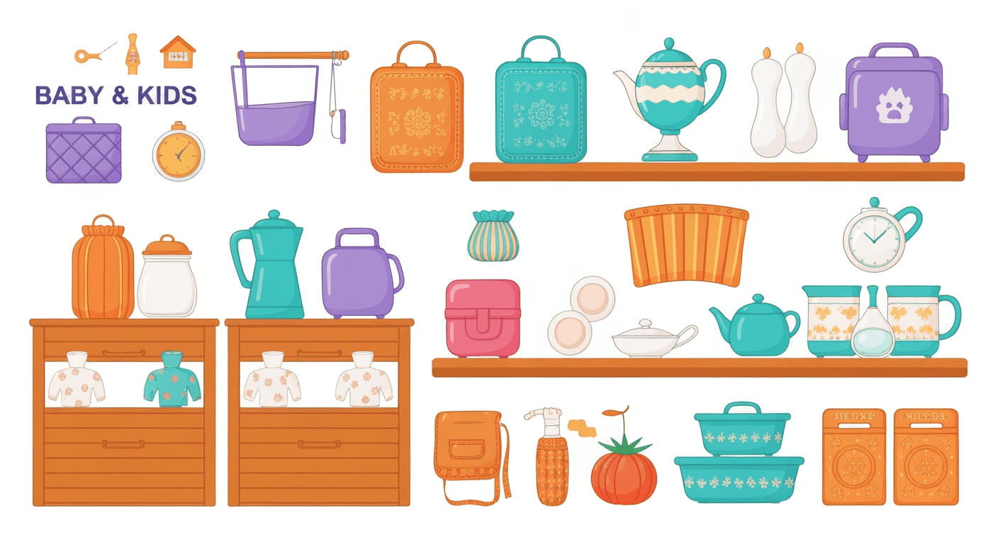 AI-generated illustration of a yard sale