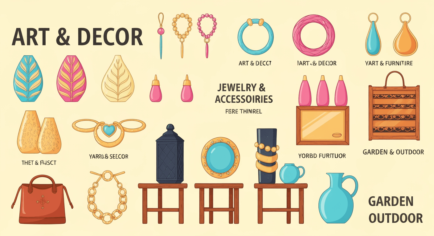 AI-generated illustration of a yard sale