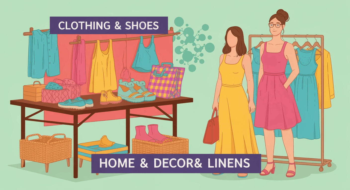 AI-generated illustration of a yard sale