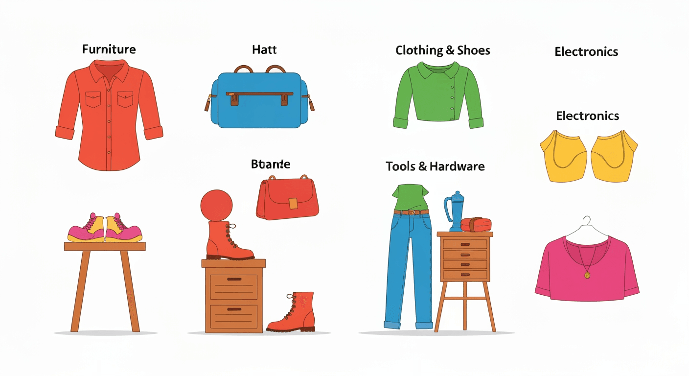 AI-generated illustration of a garage sale