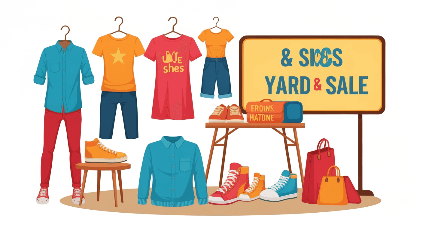 AI-generated illustration of a garage sale