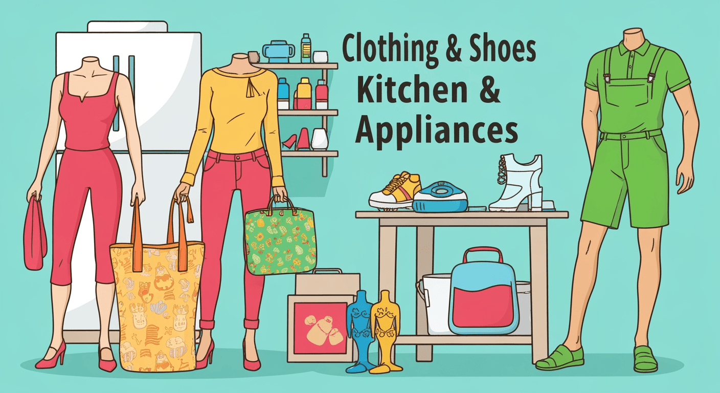 AI-generated illustration of a garage sale