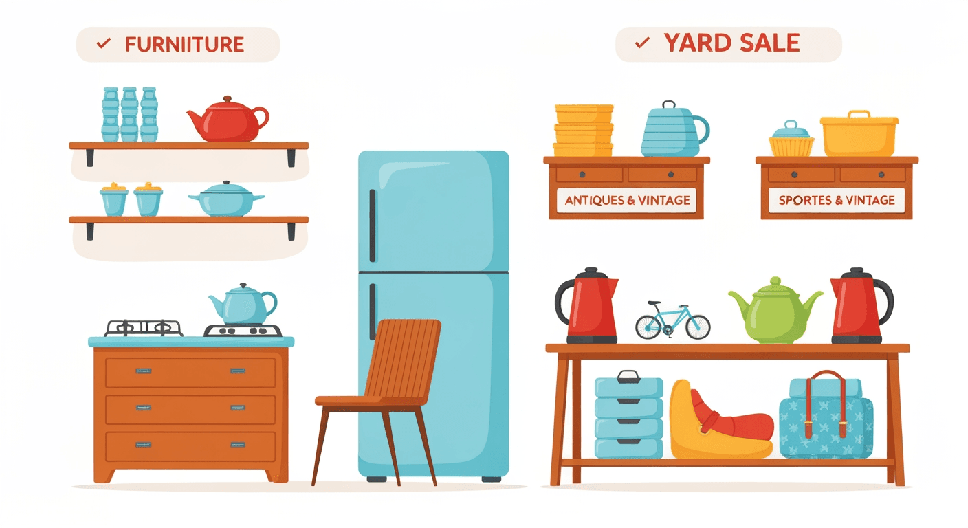 AI-generated illustration of a garage sale