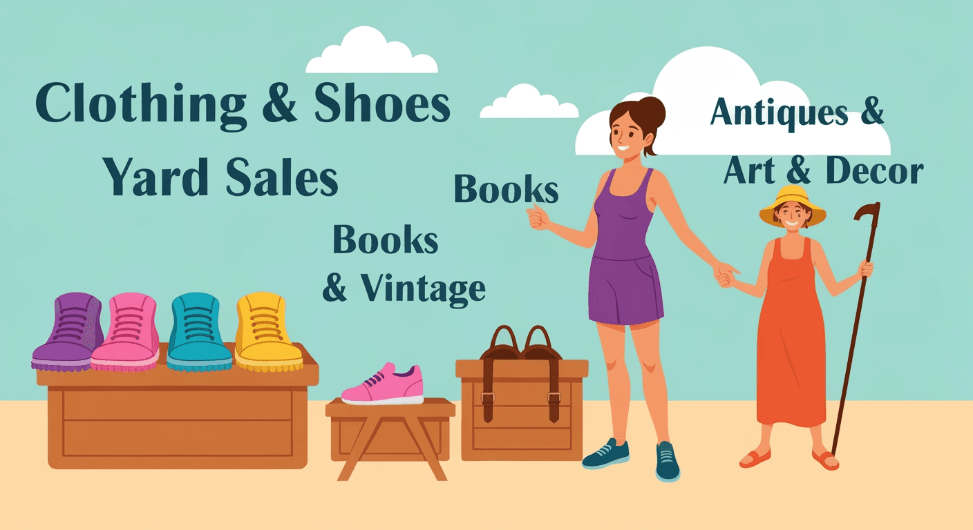 AI-generated illustration of a garage sale