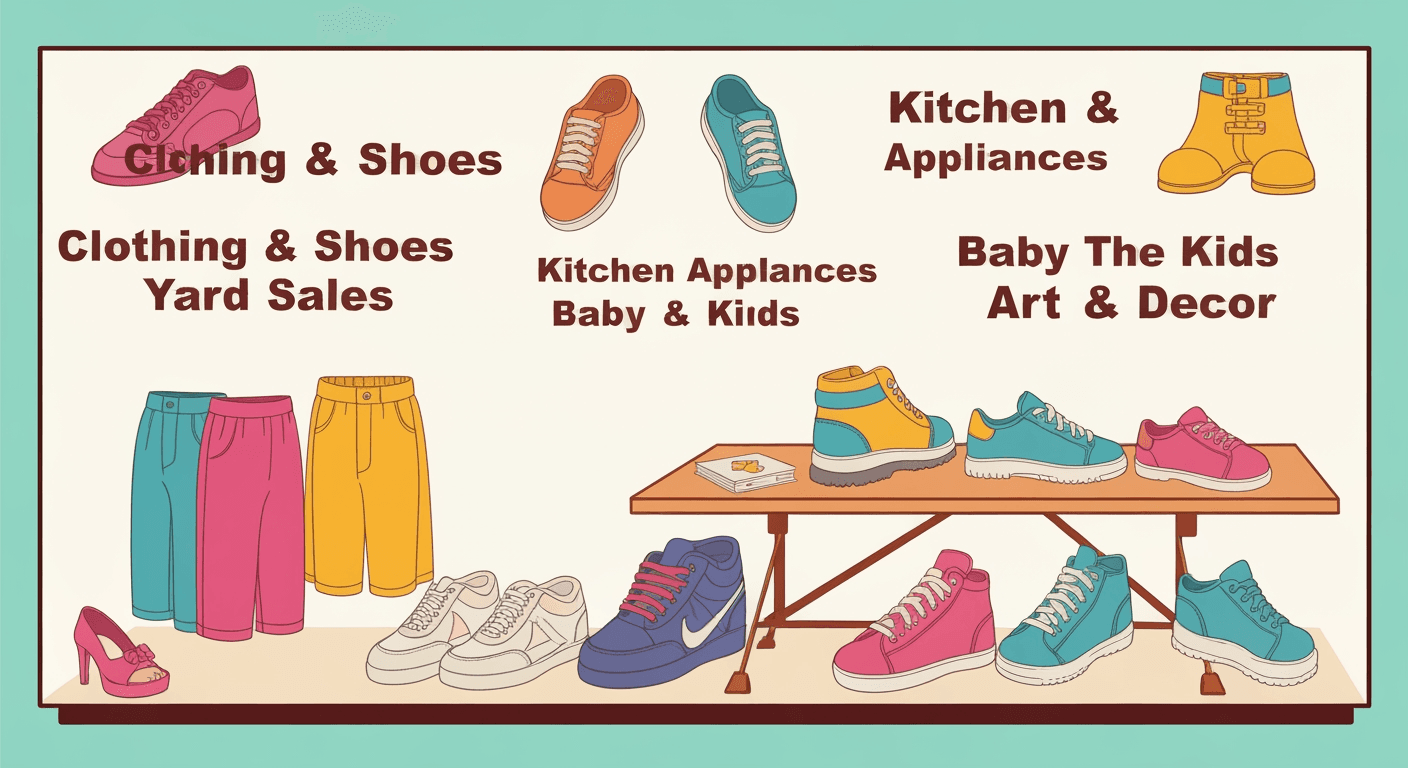 AI-generated illustration of a yard sale