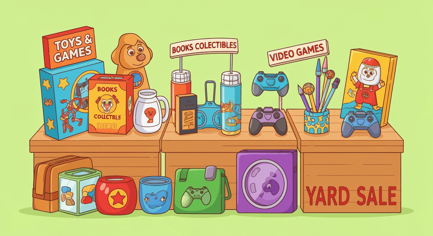 AI-generated illustration of a estate sale