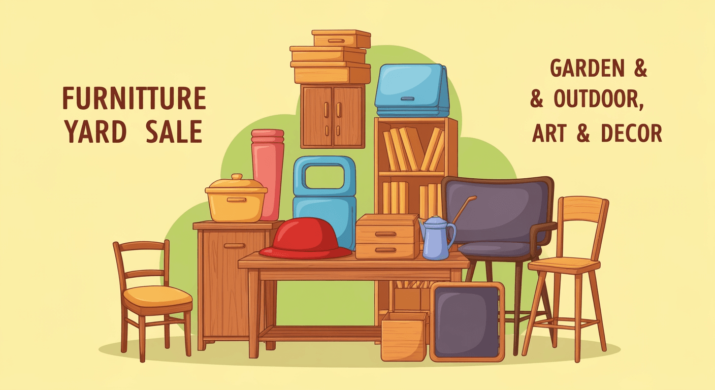AI-generated illustration of a estate sale