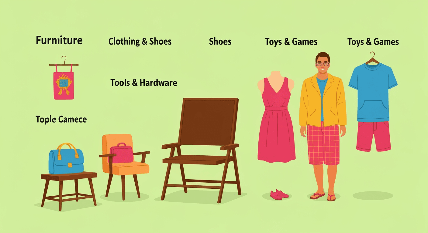 AI-generated illustration of a garage sale