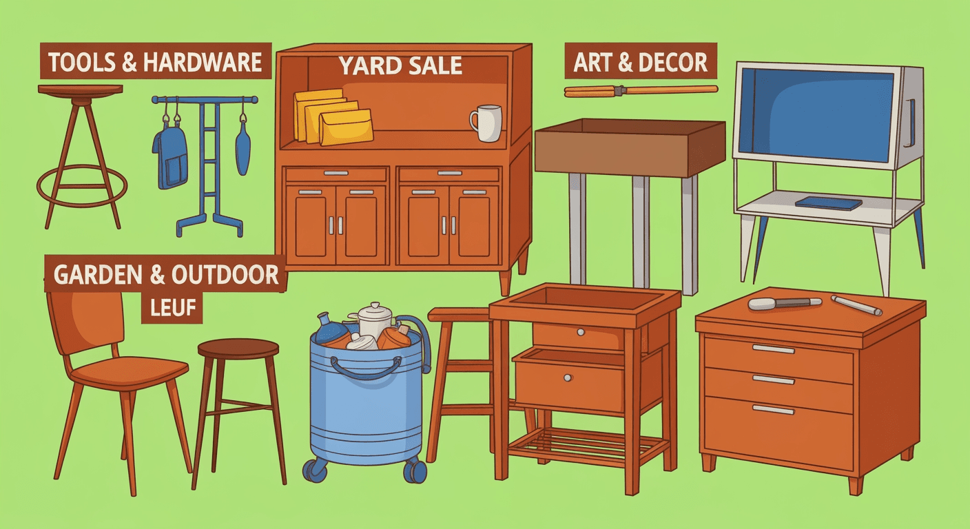 AI-generated illustration of a yard sale