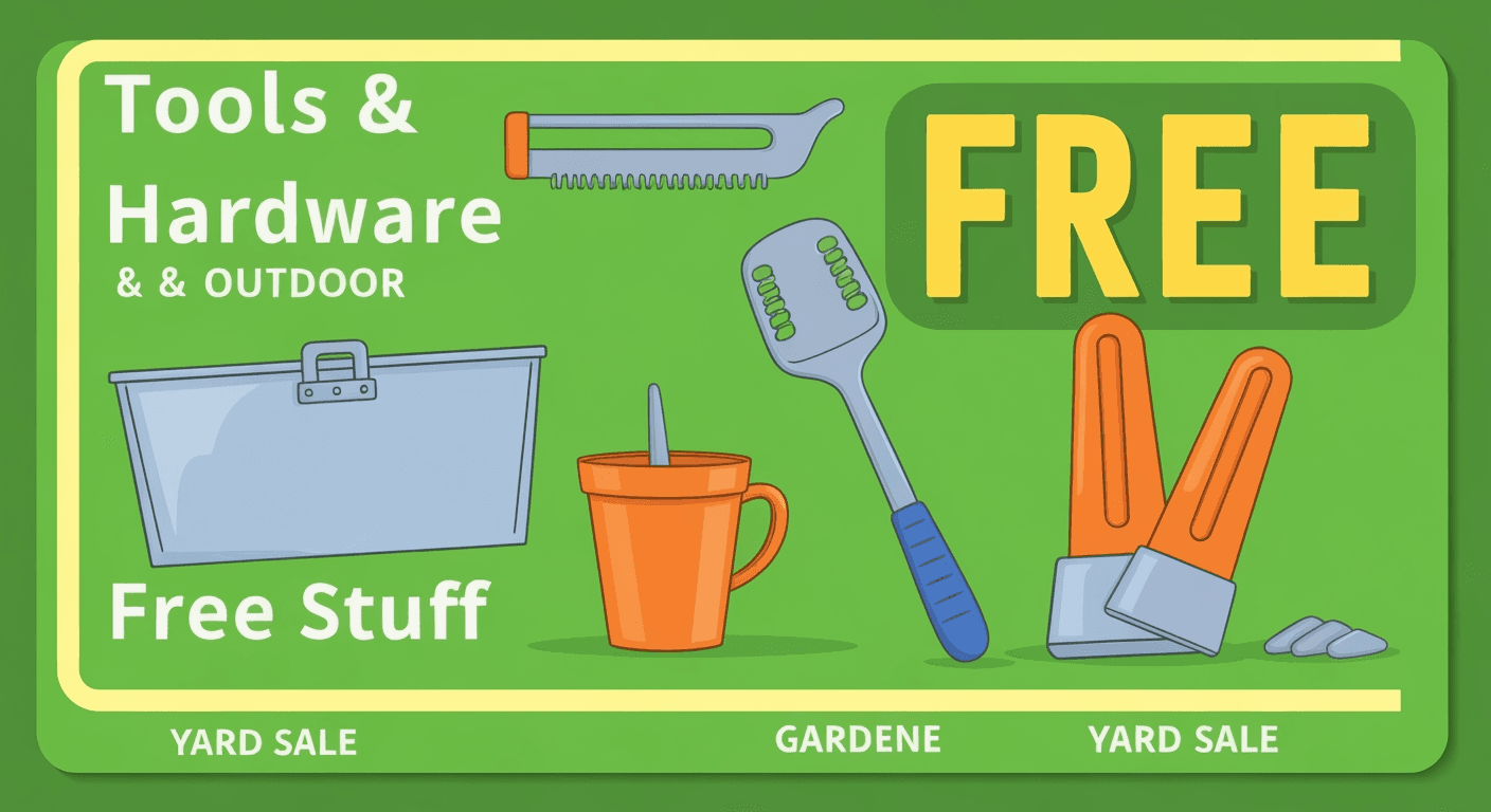 AI-generated illustration of a yard sale