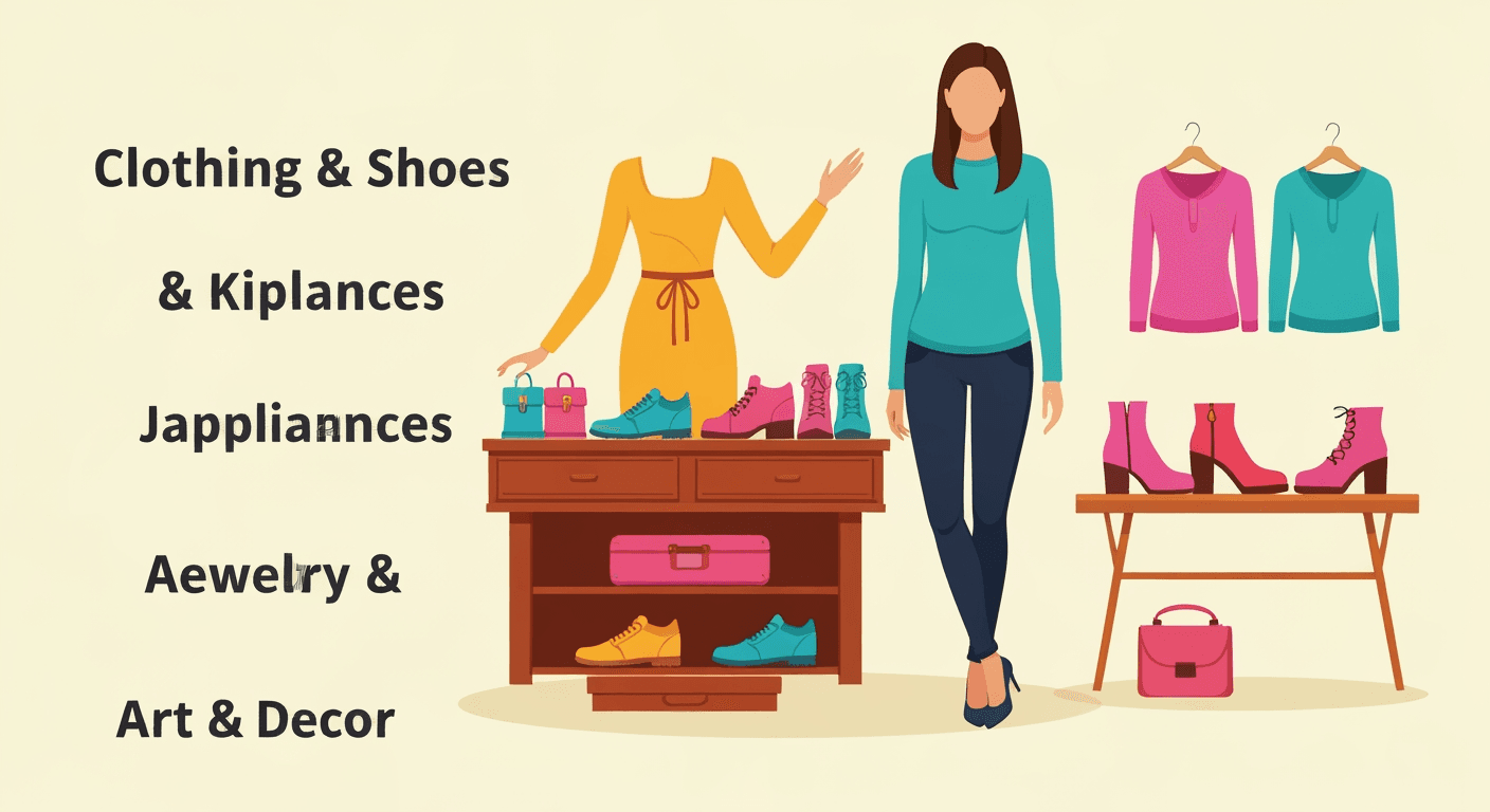 AI-generated illustration of a yard sale