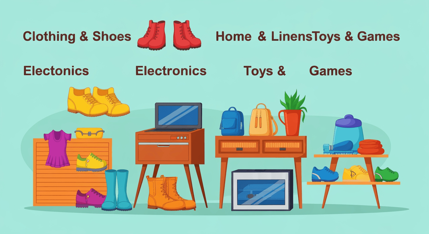 AI-generated illustration of a garage sale