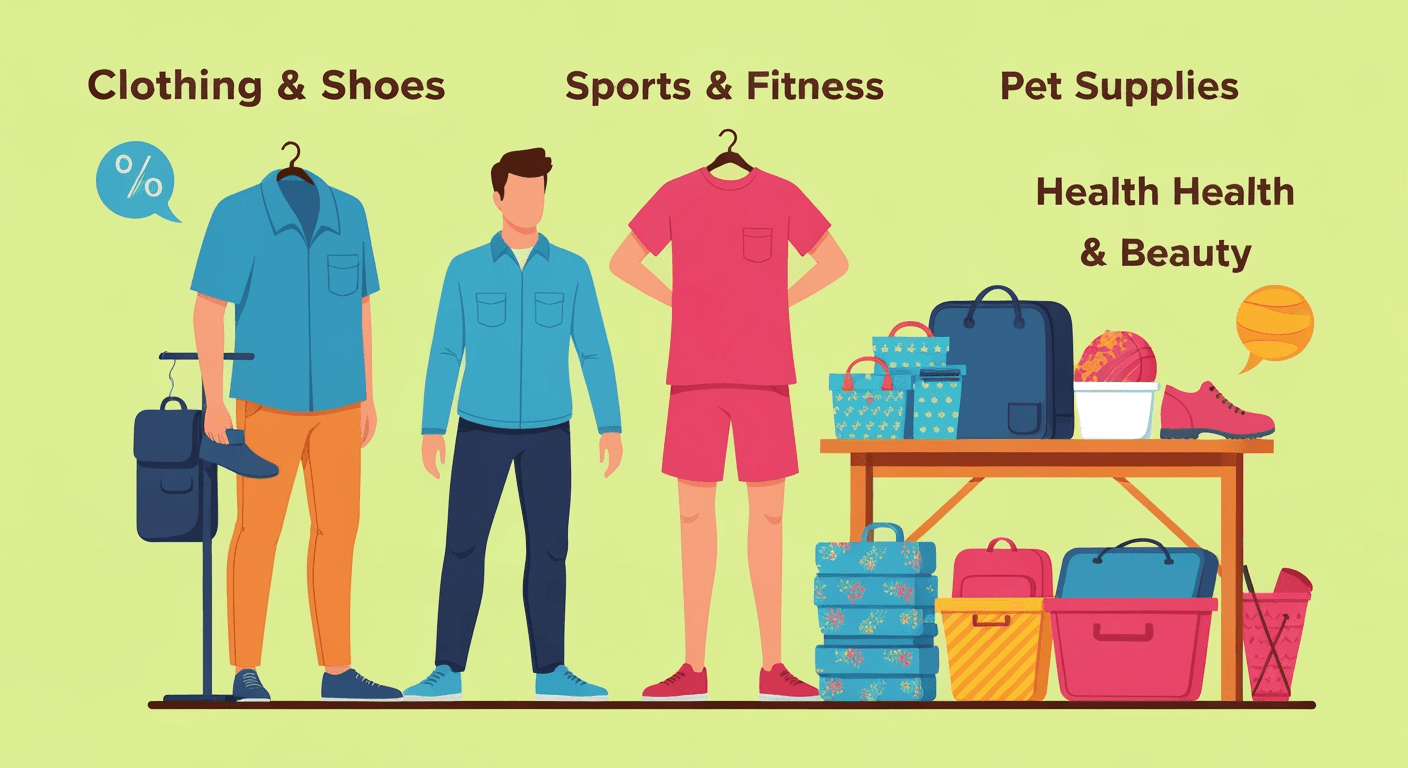 AI-generated illustration of a yard sale