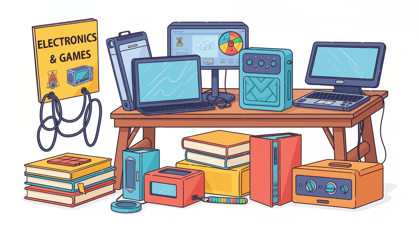 AI-generated illustration of a garage sale