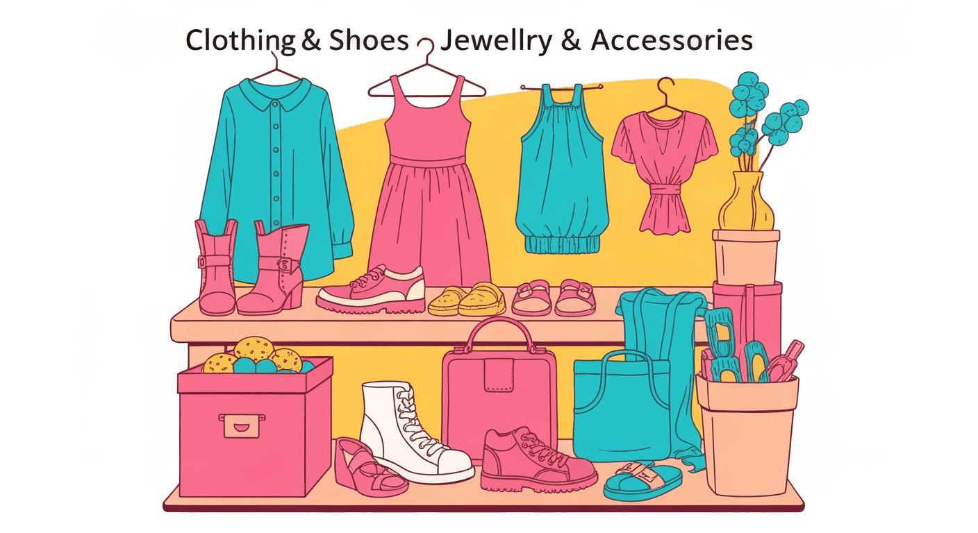 AI-generated illustration of a yard sale