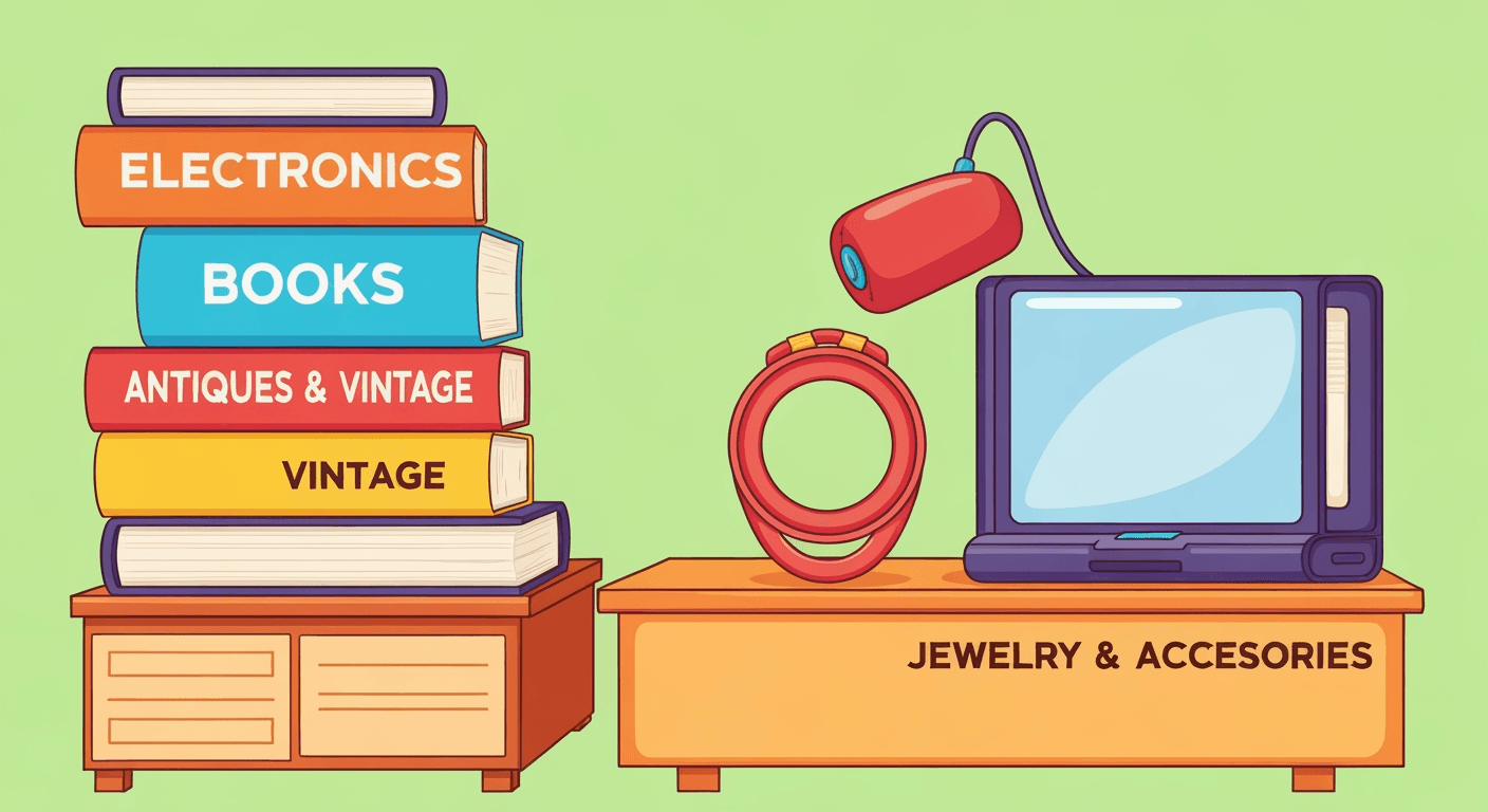 AI-generated illustration of a yard sale