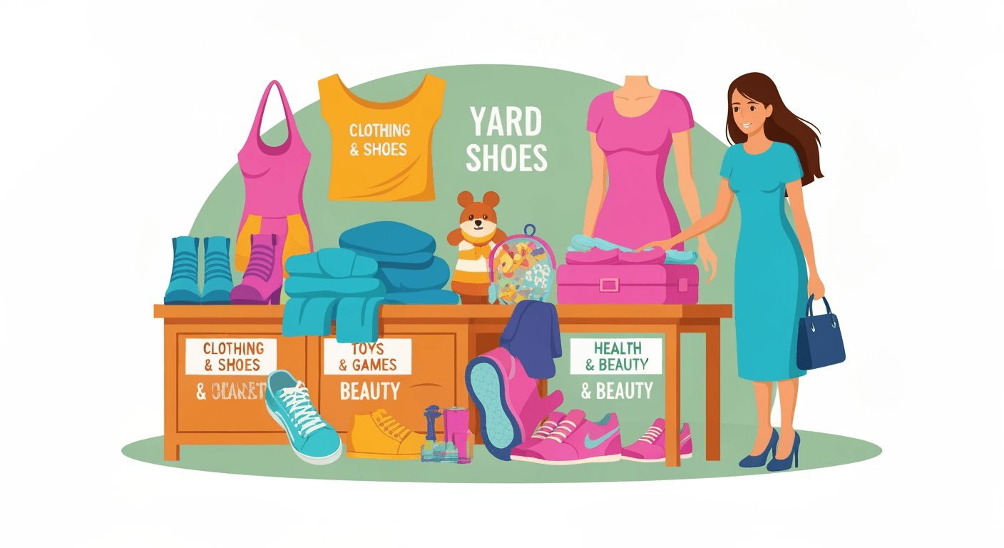 AI-generated illustration of a yard sale