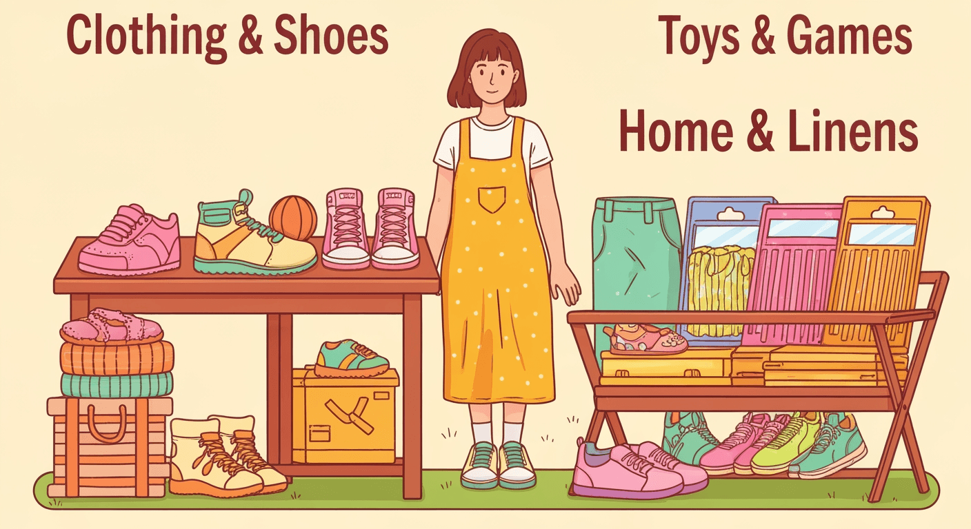 AI-generated illustration of a yard sale