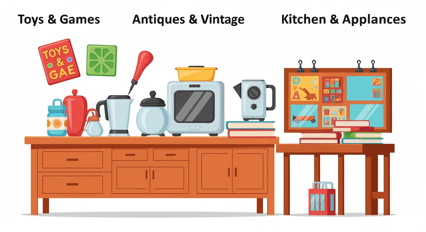 AI-generated illustration of a garage sale