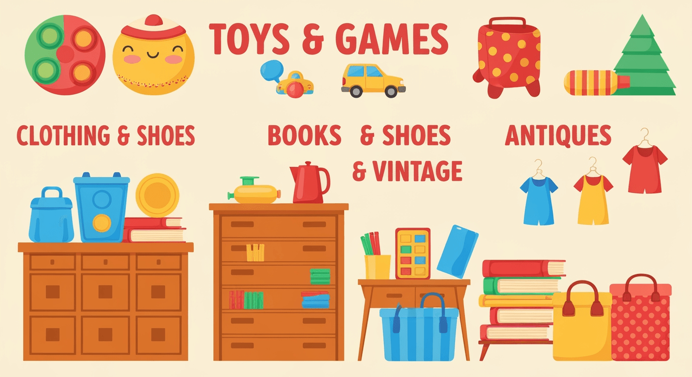 AI-generated illustration of a garage sale