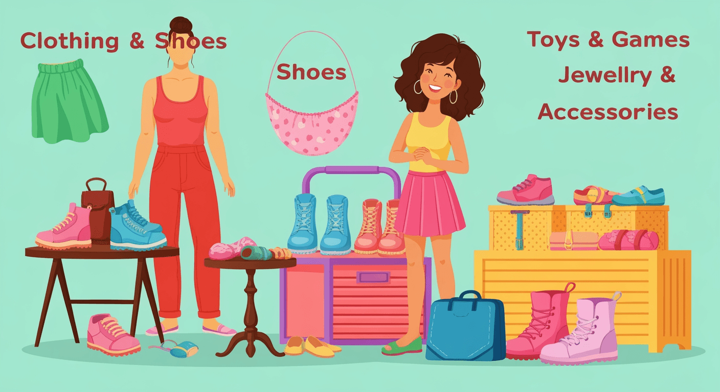 AI-generated illustration of a yard sale