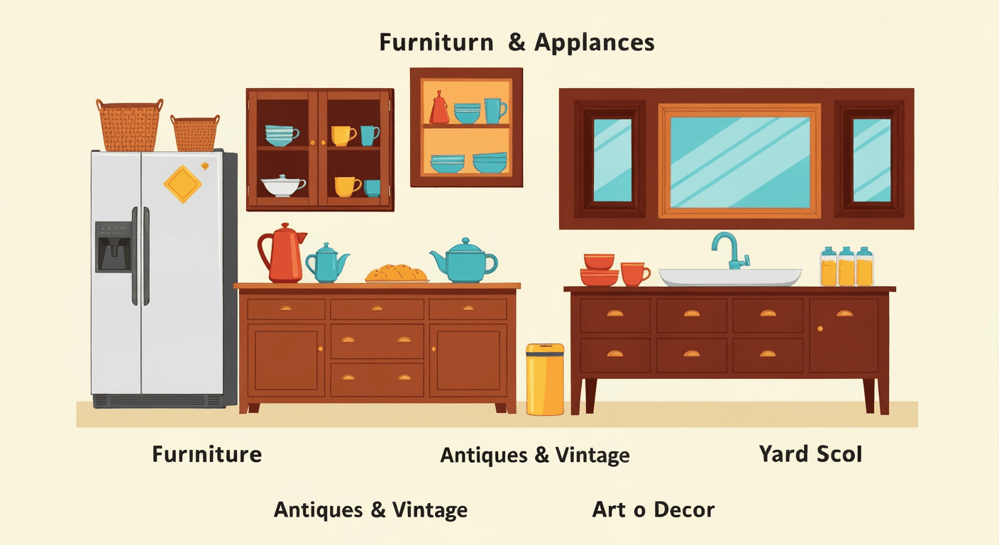 AI-generated illustration of a estate sale