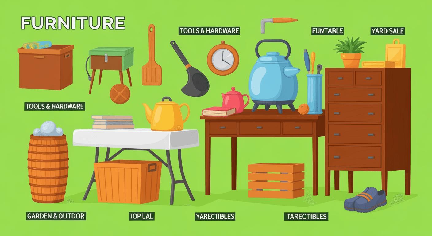 AI-generated illustration of a estate sale