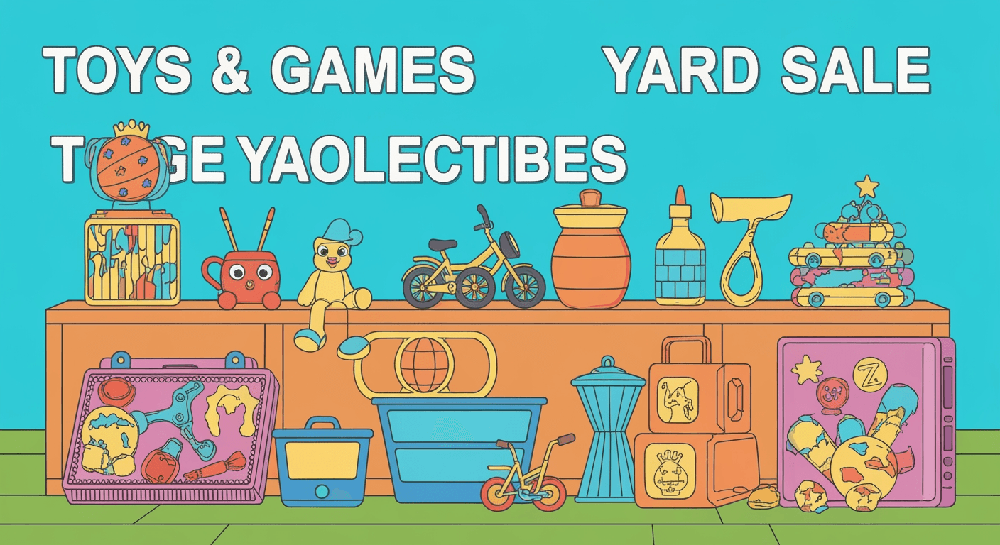 AI-generated illustration of a yard sale