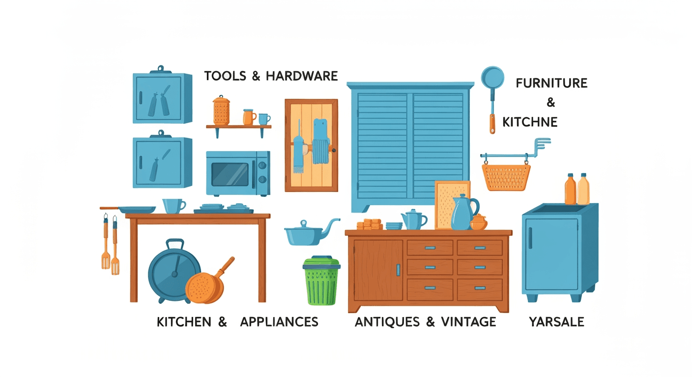 AI-generated illustration of a estate sale