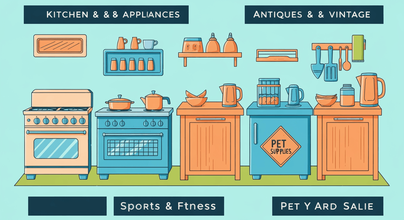 AI-generated illustration of a yard sale