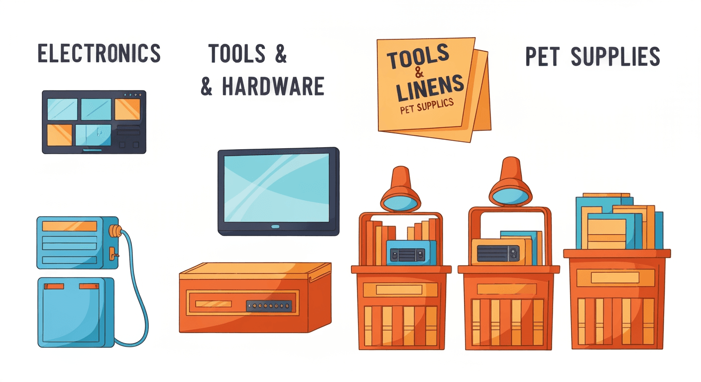 AI-generated illustration of a yard sale