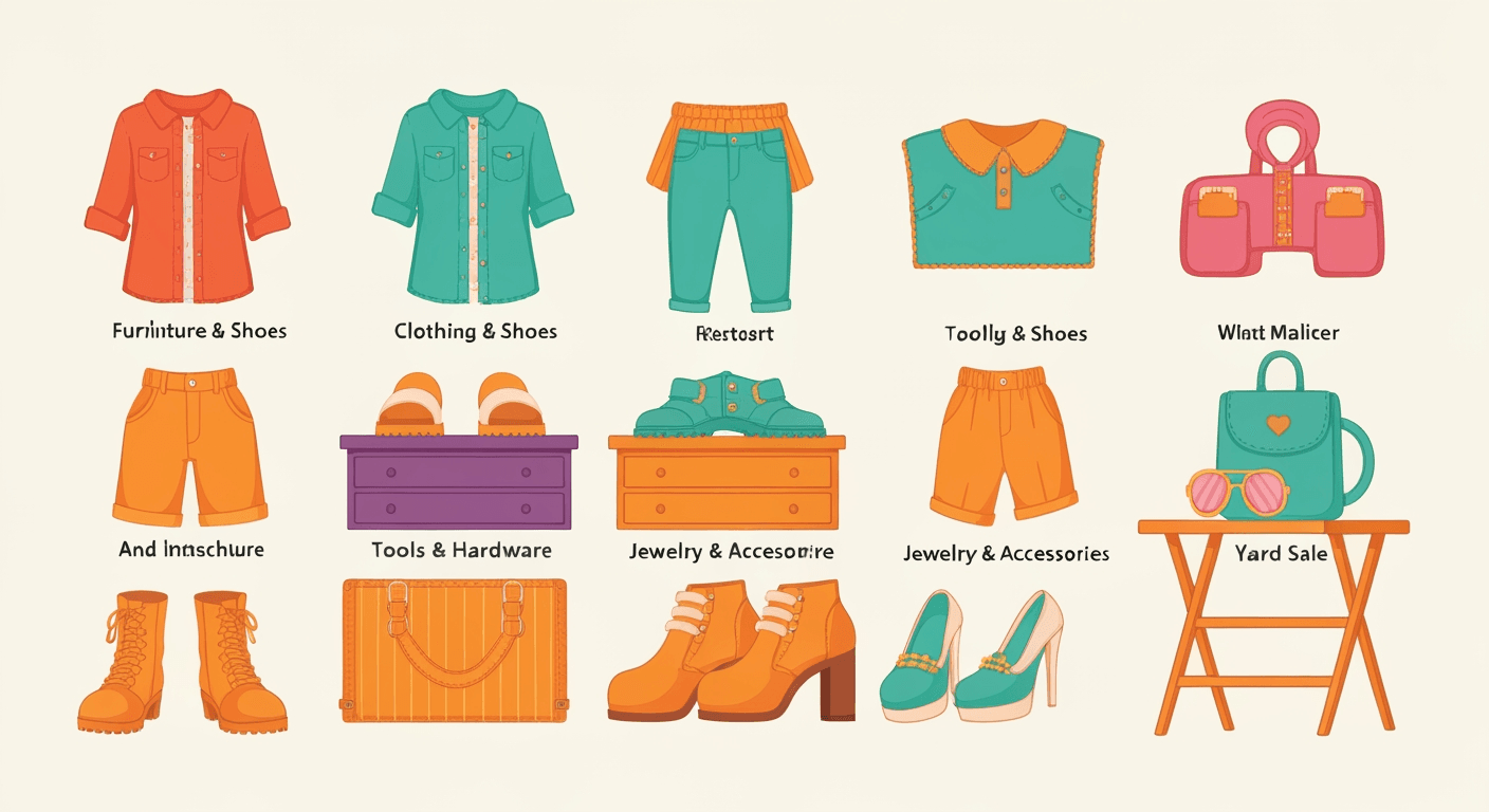 AI-generated illustration of a yard sale