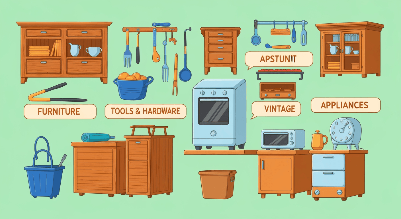 AI-generated illustration of a estate sale