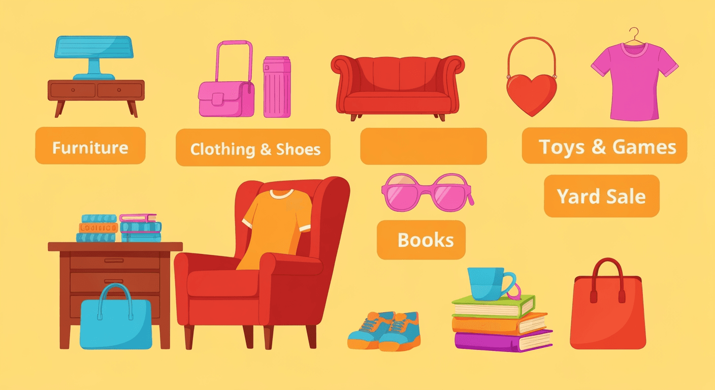 AI-generated illustration of a estate sale