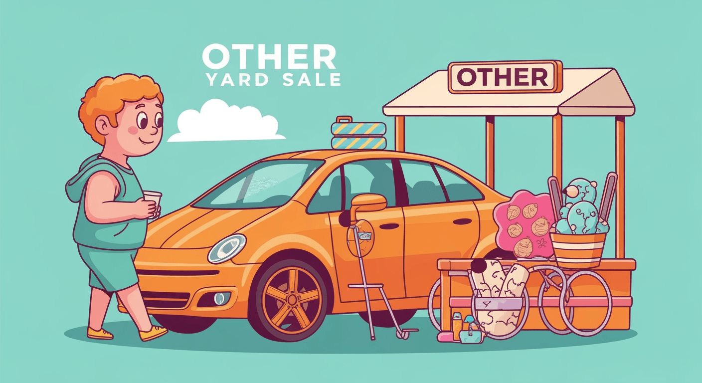 AI-generated illustration of a garage sale