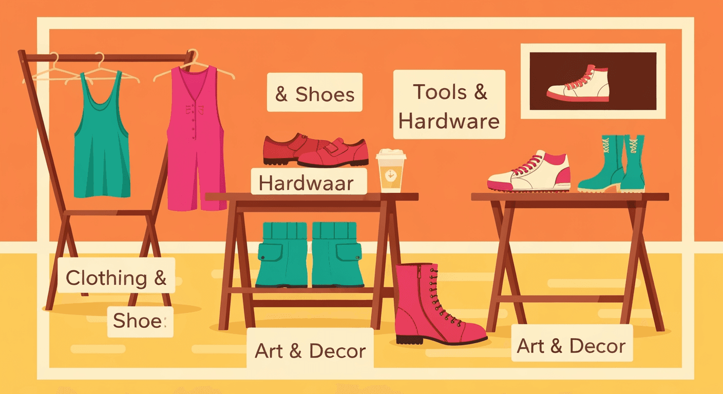 AI-generated illustration of a garage sale