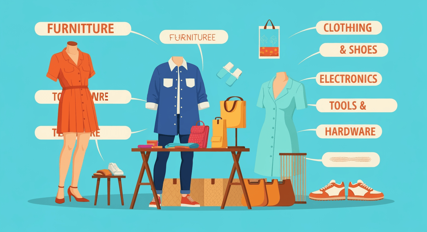 AI-generated illustration of a estate sale