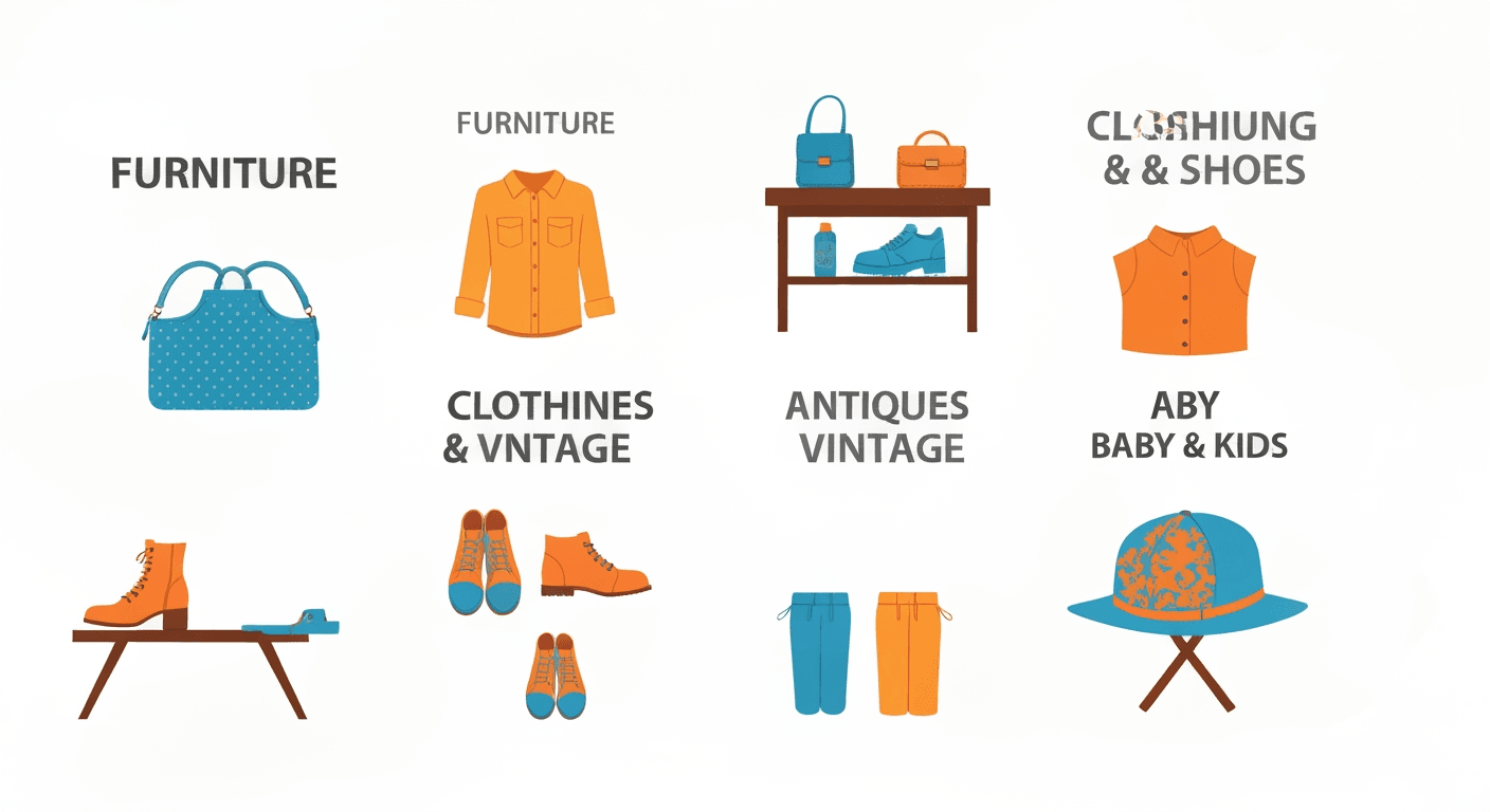 AI-generated illustration of a yard sale