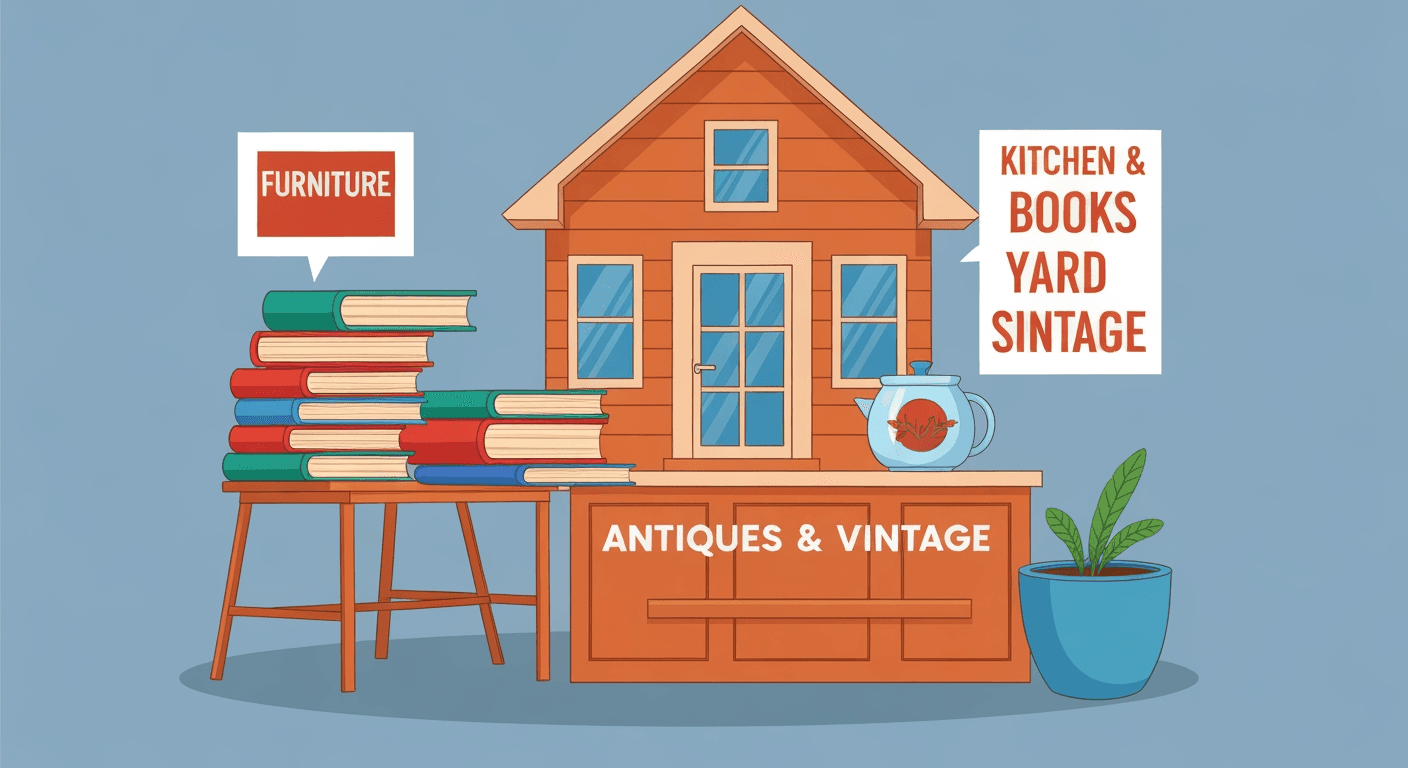 AI-generated illustration of a estate sale