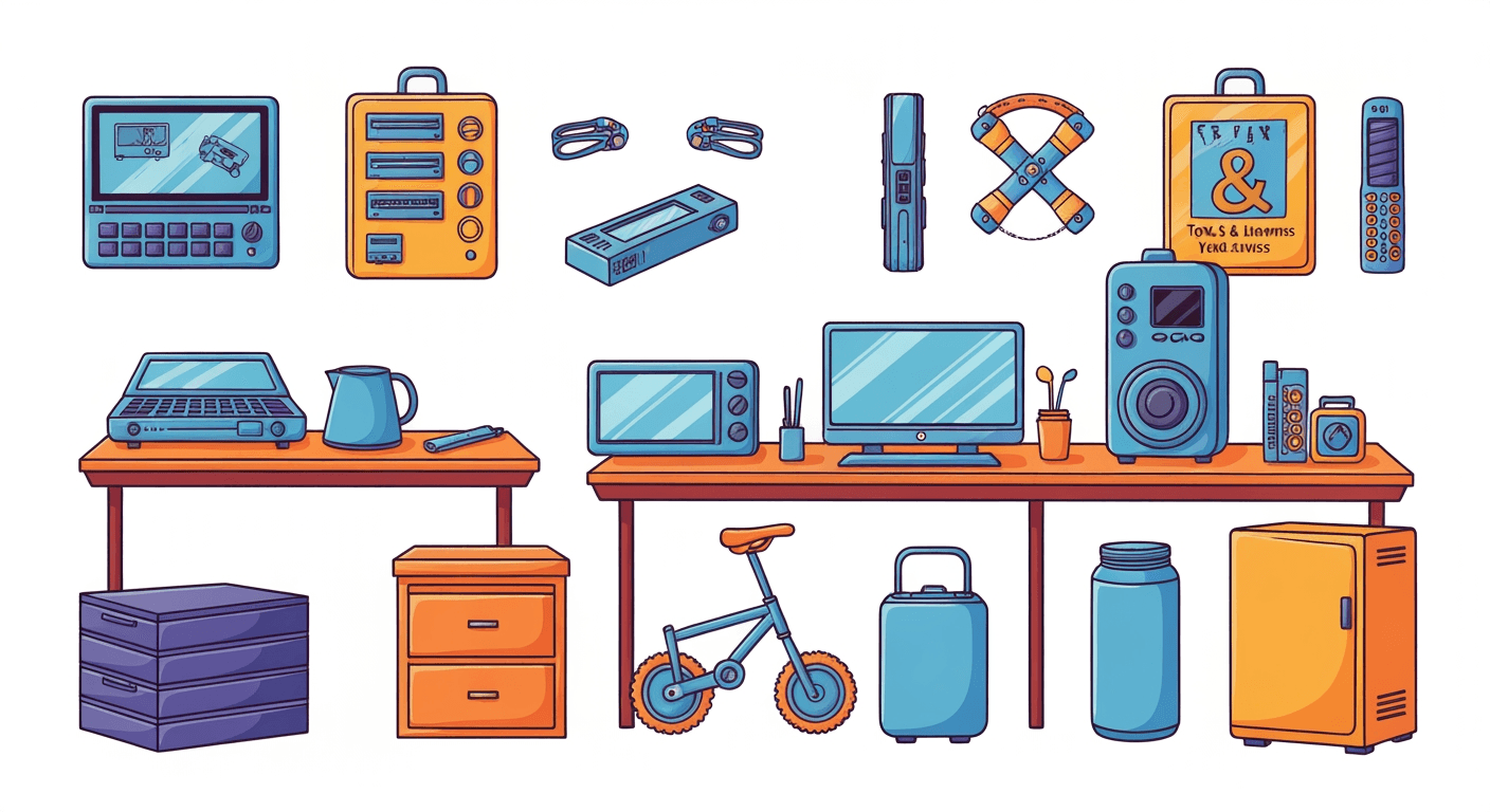 AI-generated illustration of a yard sale