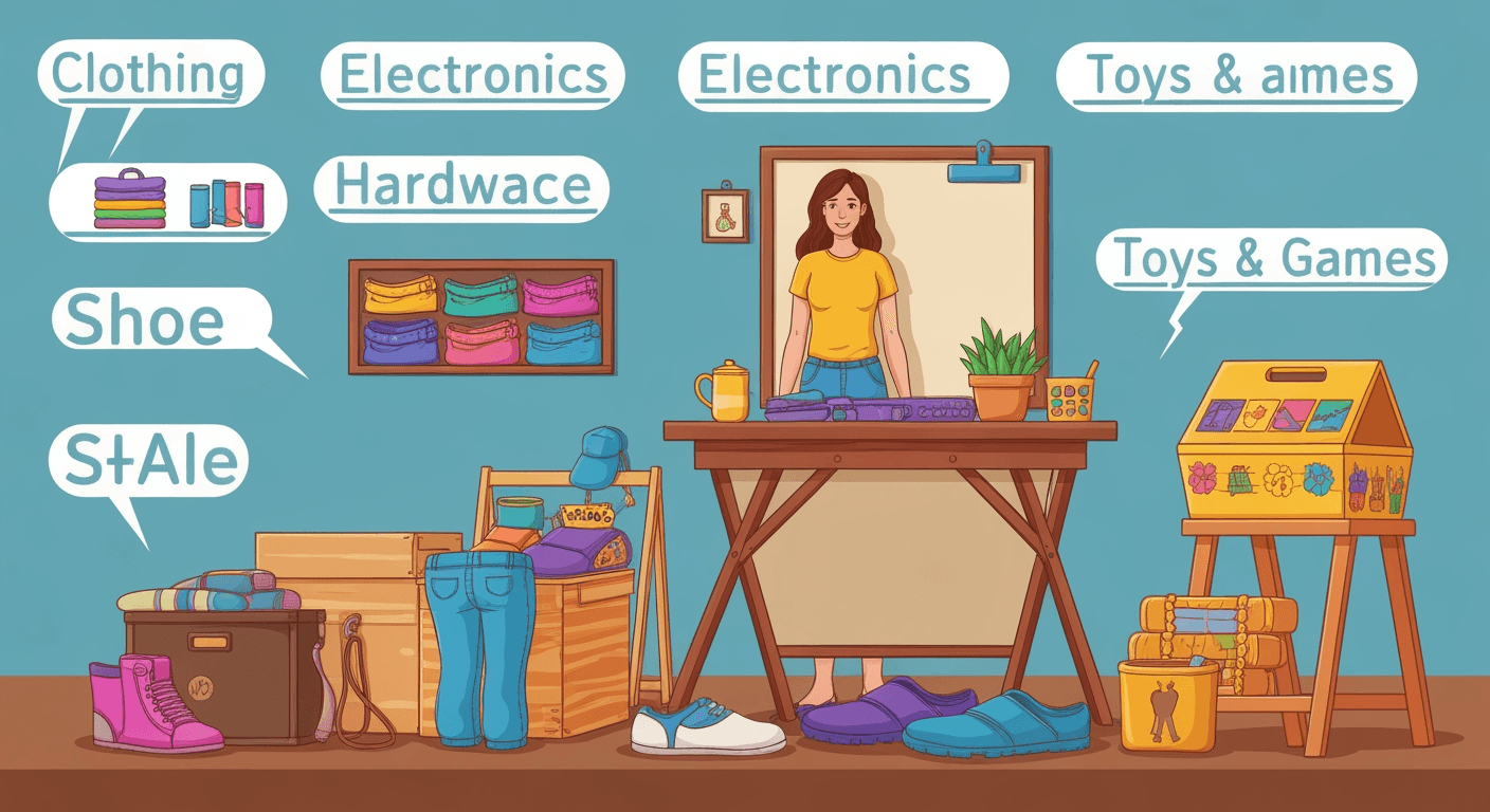 AI-generated illustration of a estate sale