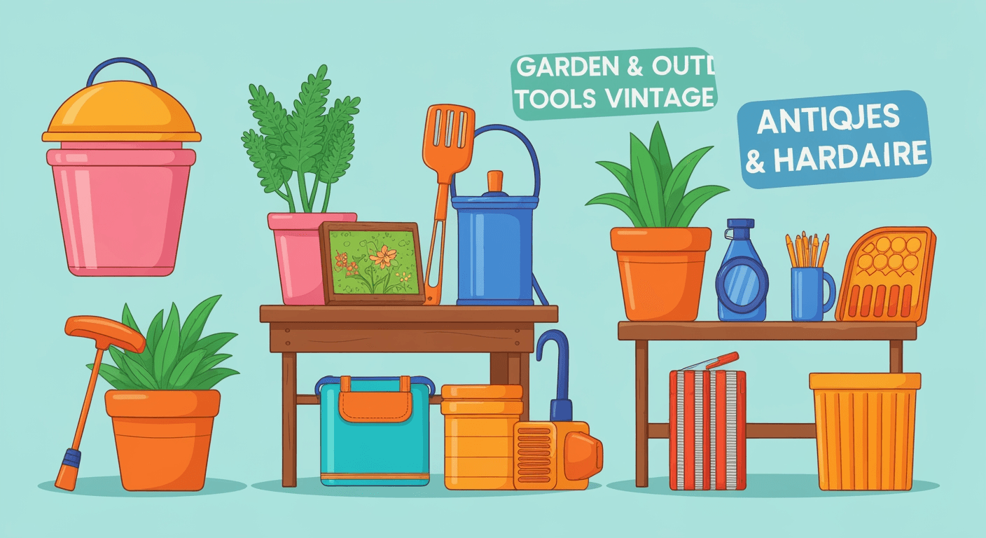 AI-generated illustration of a yard sale