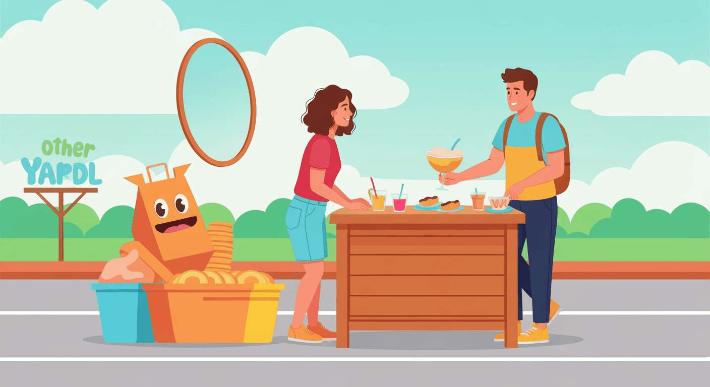 AI-generated illustration of a garage sale