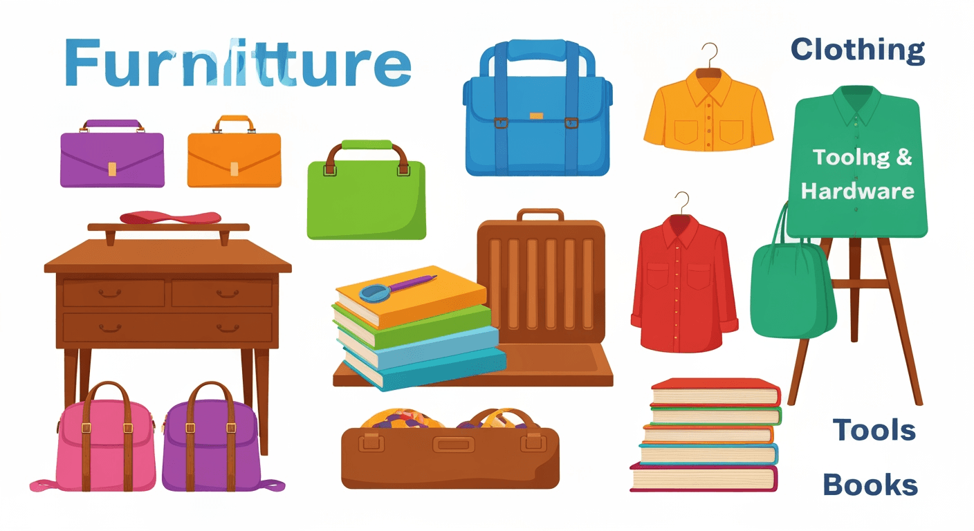 AI-generated illustration of a yard sale