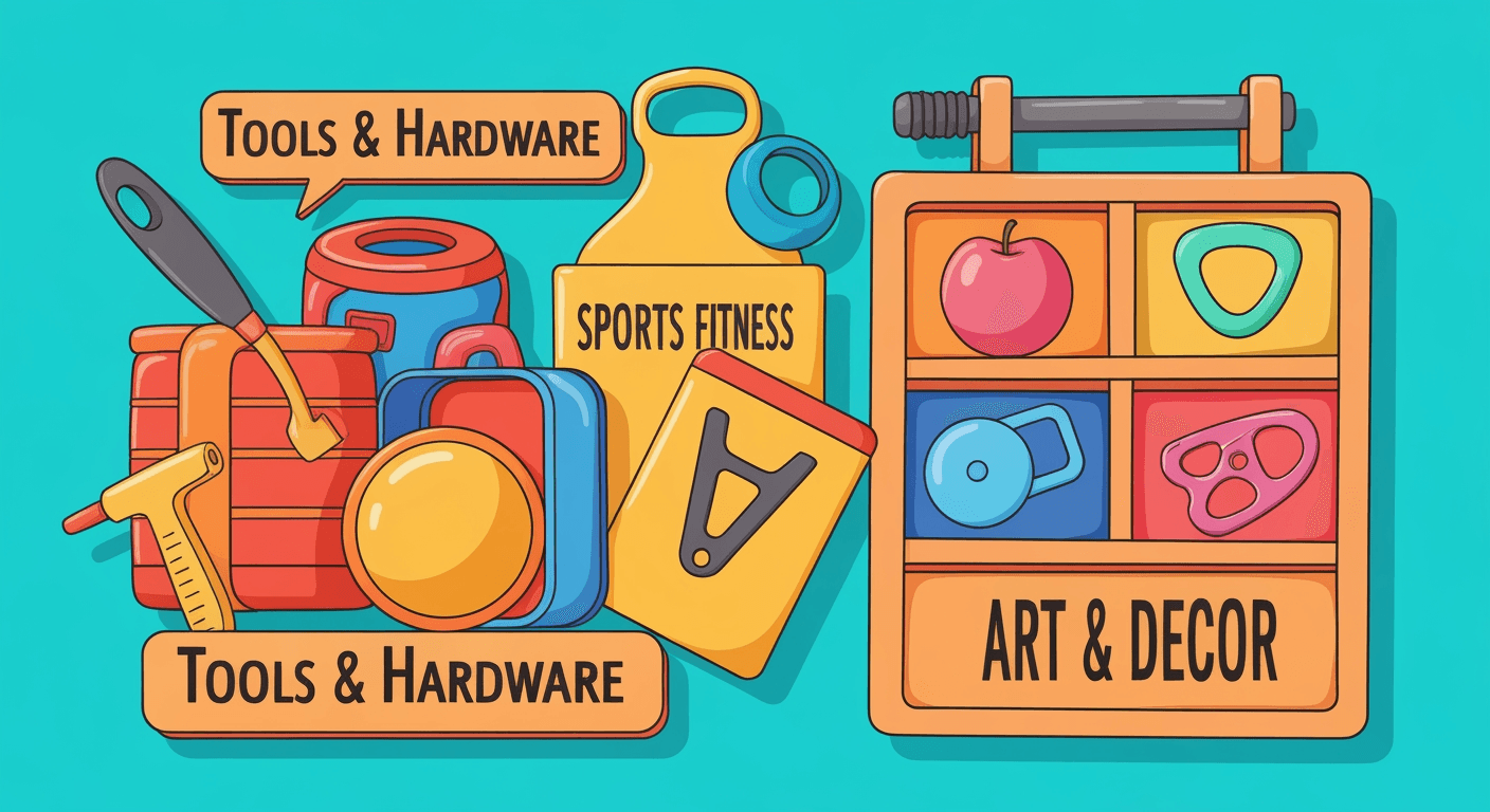 AI-generated illustration of a yard sale